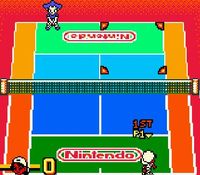 une photo d'Ã©cran de Mario Tennis (Game Boy) sur Nintendo Game Boy Color